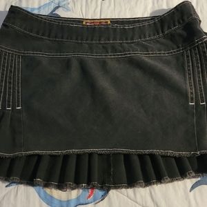 Y2K Blue Asphalt black denim Lil baddie skirt grunge